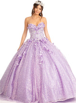 3D Floral Sweetheart Ball Gown by Elizabeth K GL1986