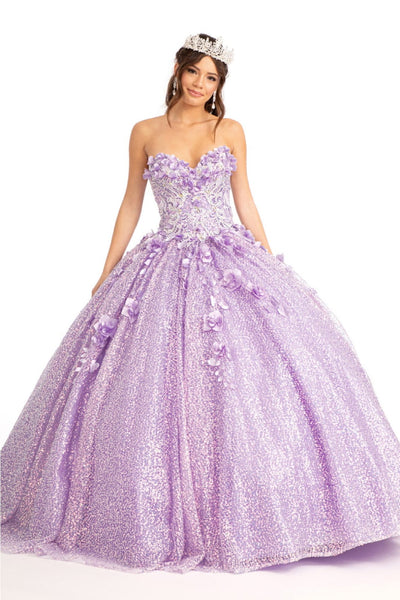 3D Floral Sweetheart Ball Gown by Elizabeth K GL1986 - Quinceanera Dresses