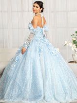 3D Floral Sweetheart Ball Gown by Elizabeth K GL1986