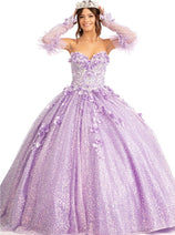 3D Floral Sweetheart Ball Gown by Elizabeth K GL1986