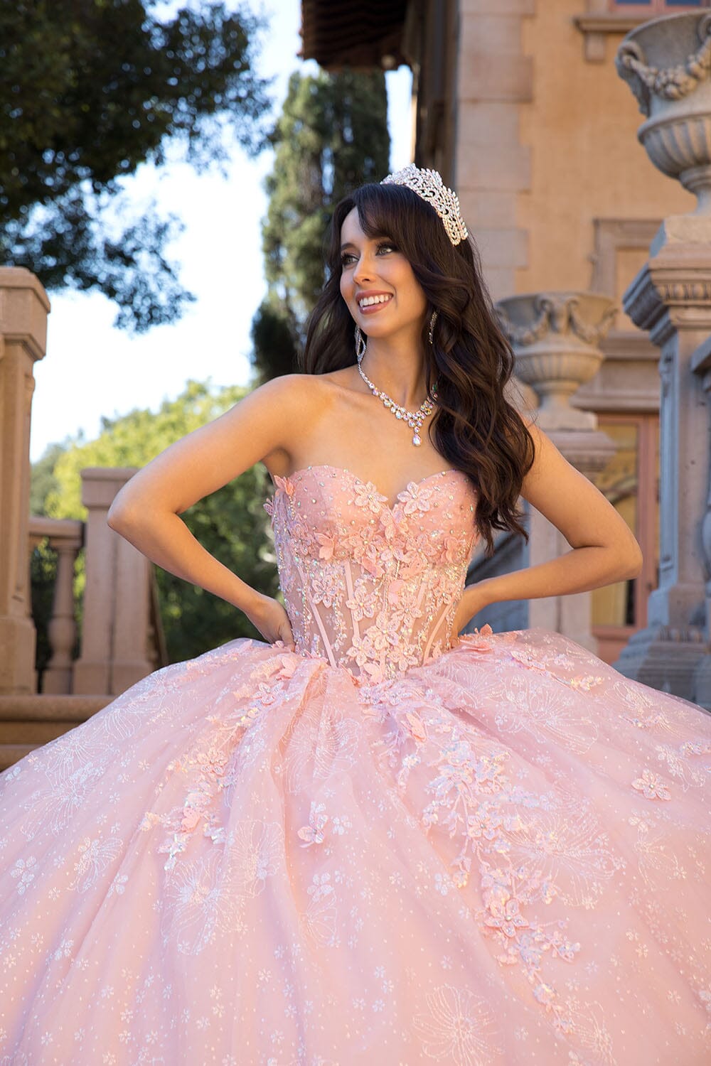 3D Floral Sweetheart Ball Gown by Bella Princess PQ1064