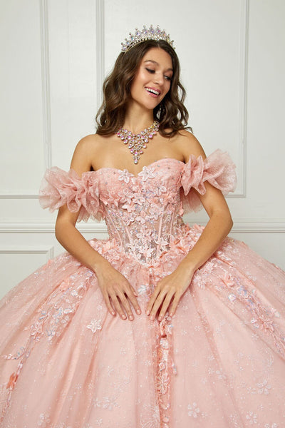 3D Floral Sweetheart Ball Gown by Bella Princess PQ1064