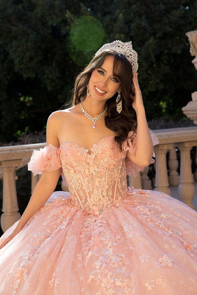 3D Floral Sweetheart Ball Gown by Bella Princess PQ1064