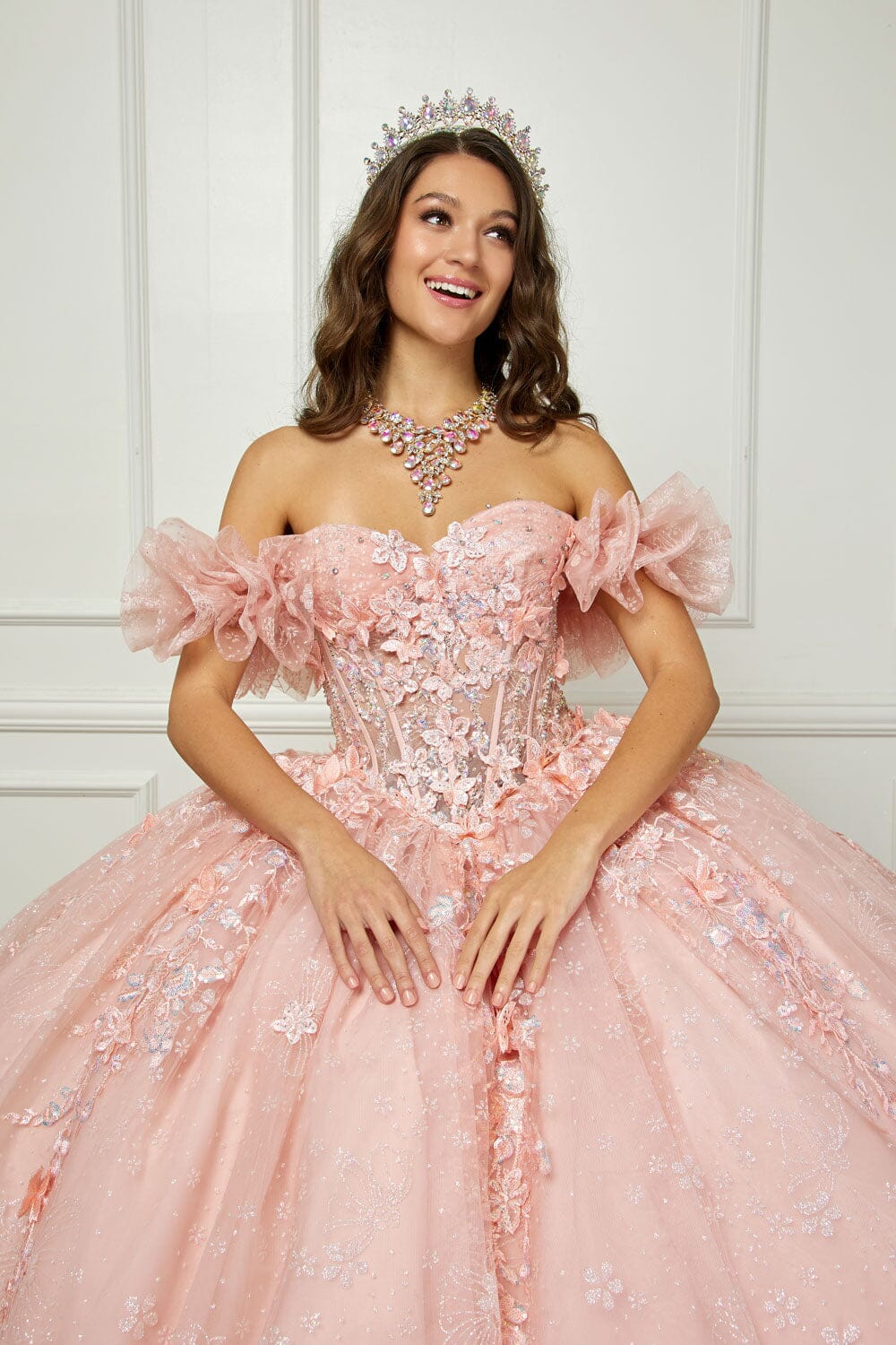 3D Floral Sweetheart Ball Gown by Bella Princess PQ1064