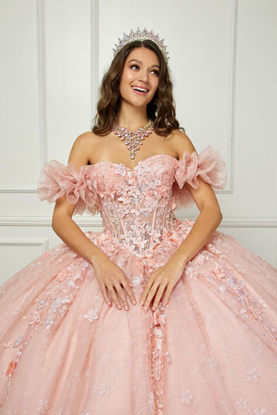 3D Floral Sweetheart Ball Gown by Bella Princess PQ1064