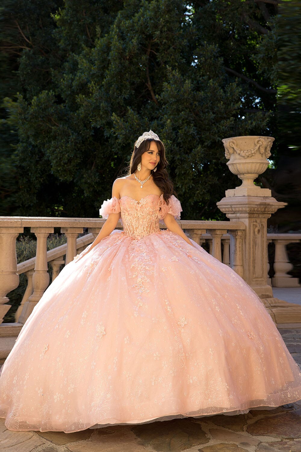 3D Floral Sweetheart Ball Gown by Bella Princess PQ1064