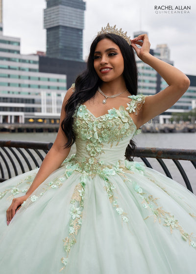 Rachel Allan RQ3125 3D Floral Sweetheart Quinceanera Dress