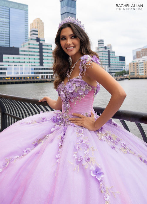 Rachel Allan RQ3125 3D Floral Sweetheart Quinceanera Dress
