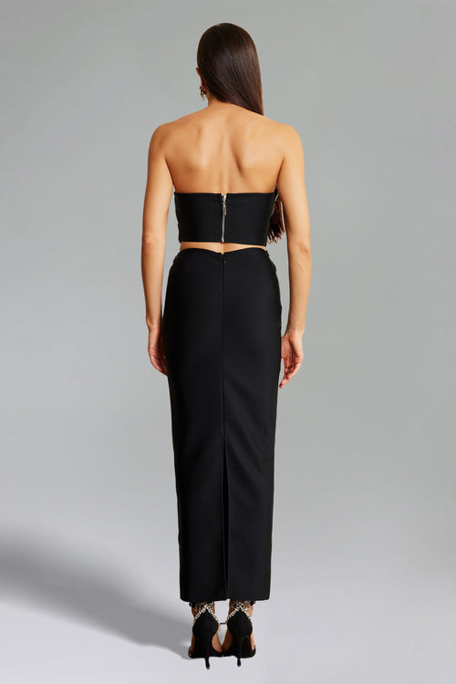 Bella Barnett Eleganza Flowers With Diamonds Bandage Formal Evening Two-piece Set