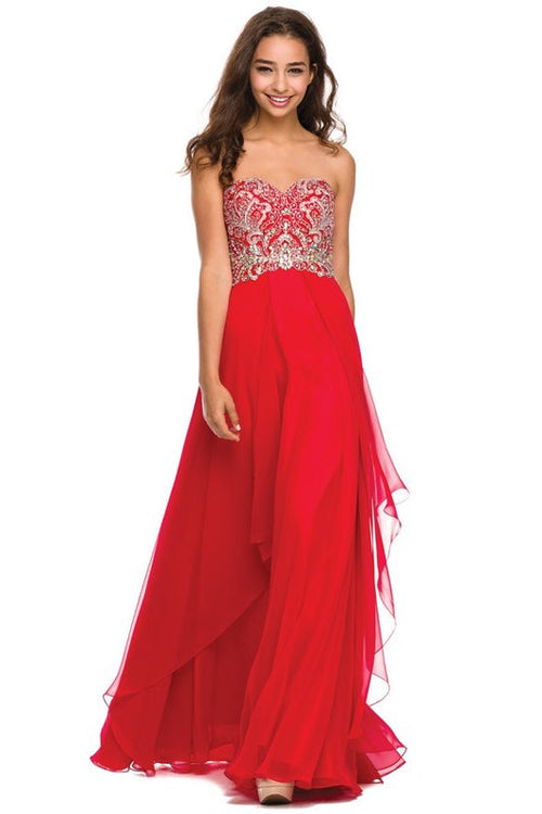 Juliet Red Long Formal Dresses