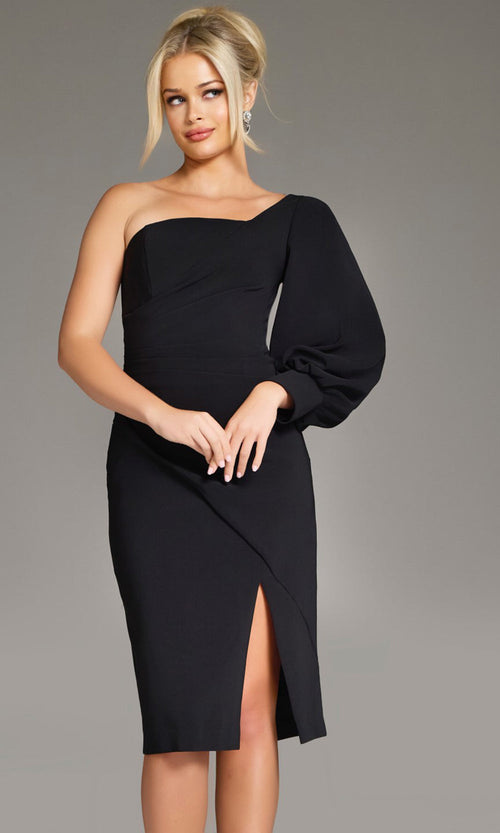 Jovani 40033 - One Sleeve Fitted Cocktail Dress