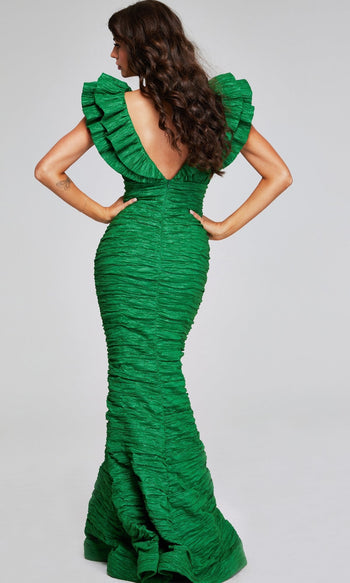 Jovani 40044 Elegante vestido de noche fruncido – Largo hasta el suelo