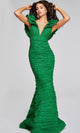 Jovani 40044 Elegante vestido de noche fruncido – Largo hasta el suelo