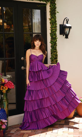Ava Presley 40046 A-Line Empire Sweetheart Beaded Ruffled Dress