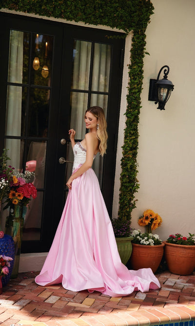 Ava Presley 40088 Long Strapless Train Prom Formal Elegant Chic Dress