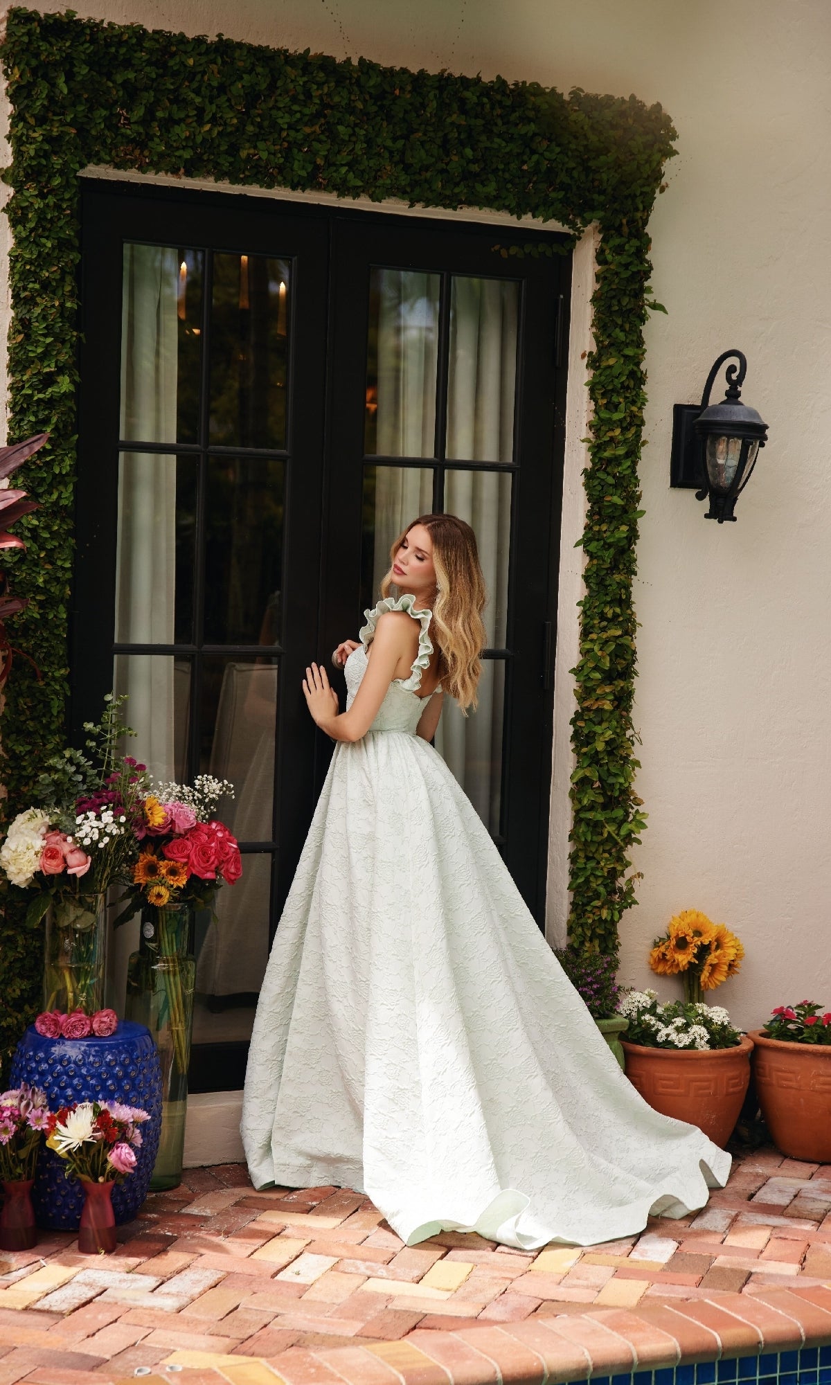 Ava Presley 40095 Long A-Line Ruffled Prom Formal Elegant Dress