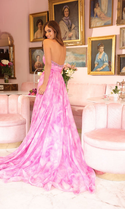 Ava Presley 40116 Long A-Line Empire Strapless Slit Prom Dress