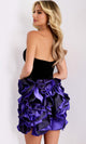 Velvet Cutout Dress with 3D Rosettes from Jovani