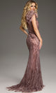 Jovani 40167 - Ruffle Sleeve Sequin Ornate Gown