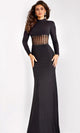 Jovani 40184 - Elegant High Neck Sheath Gown
