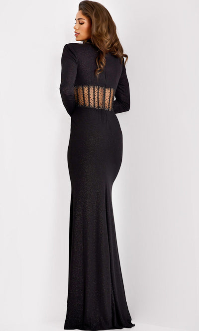 Jovani 40184 - Elegant High Neck Sheath Gown