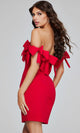 Jovani 40185 - Black Off-Shoulder Short Dress with Bows
