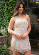 Rachel Allan 40268 Bead Print Short One Shoulder Dress