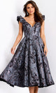 Jovani 40314 - Metallic A-line Cocktail Dress