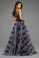 Vestido negro de invitada de boda, vestido formal de etiqueta y talla grande de 40402