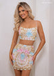 Rachel Allan 40410 Beaded Print Short 2-Piece Dress
