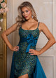 Rachel Allan 40416 Beaded Sleeveless Overskirt Dress