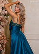 Rachel Allan 40416 Beaded Sleeveless Overskirt Dress