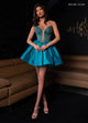 Rachel Allan 40420 Beaded Short Strapless A-line Dress