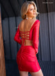 Rachel Allan 40421 Short Long Sleeve 2-Piece Dress