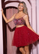 Rachel Allan 40477 Beaded Short 2-Piece A-line Dress