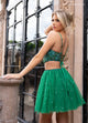 Rachel Allan 40477 Beaded Short 2-Piece A-line Dress