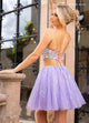 Rachel Allan 40477 Beaded Short 2-Piece A-line Dress