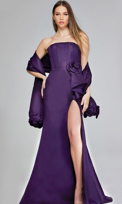 Eggplant color formal dresses