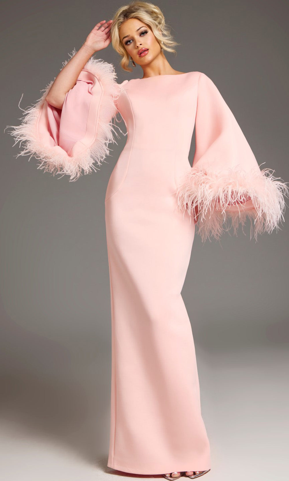 Jovani 41077 - Elegant Bell Sleeve gown