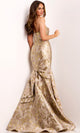 Jovani 41131 - Elegant Strapless Mermaid Gown with Bow