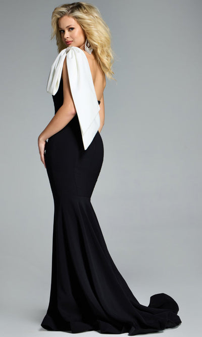 Jovani 41132 - Bow Accent One Shoulder Mermaid Gown
