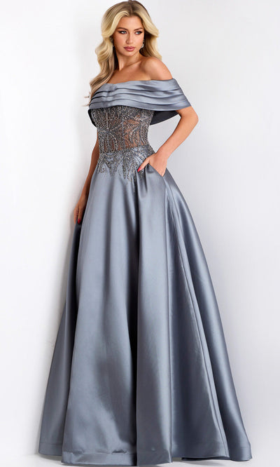 Jovani 41198 - Elegant Off Shoulder A-Line Gown