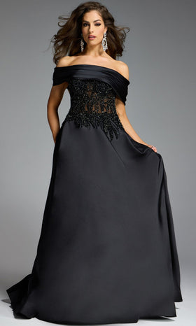 Jovani 41198 - Elegant Off Shoulder A-Line Gown
