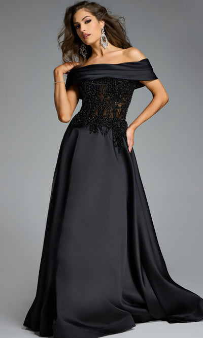 Jovani 41198 - Elegant Off Shoulder A-Line Gown