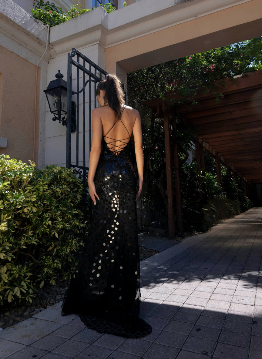 Primavera Couture 4151 Long Formal Cut Glass Prom Dress