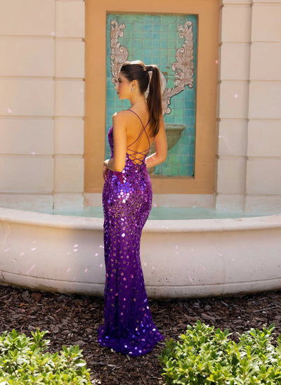 Primavera Couture 4151 Long Formal Cut Glass Prom Dress