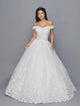 DeKlaire Bridal 420 Off the Shoulder A-Line Wedding Gown