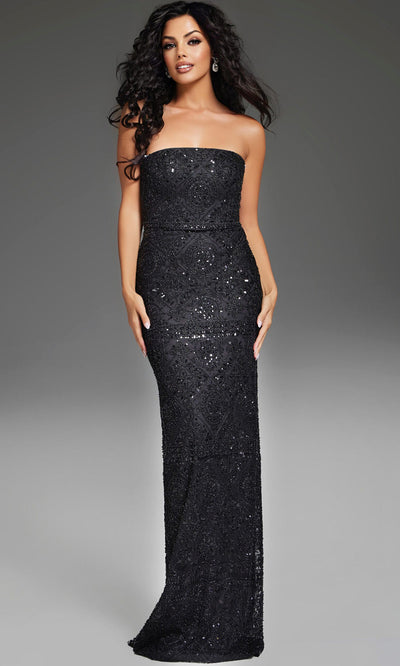 Jovani 42137 - Beaded Sheath Gown with Detachable Cape