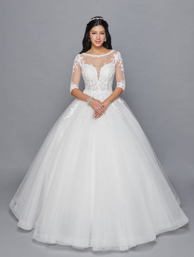 Modest Wedding Dresses | White Bridal Gown by 421