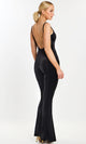 Velvet Plunging Neck Jumpsuit by Jovani